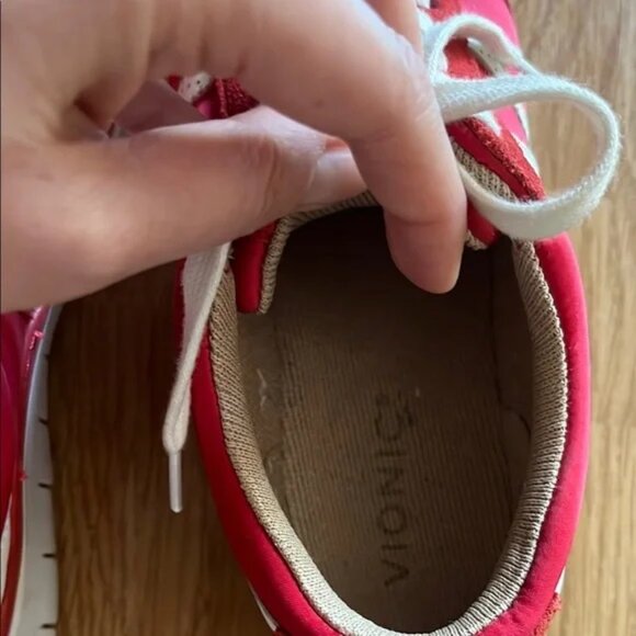 Vionic Red and White Sneakers - Picture 13 of 16